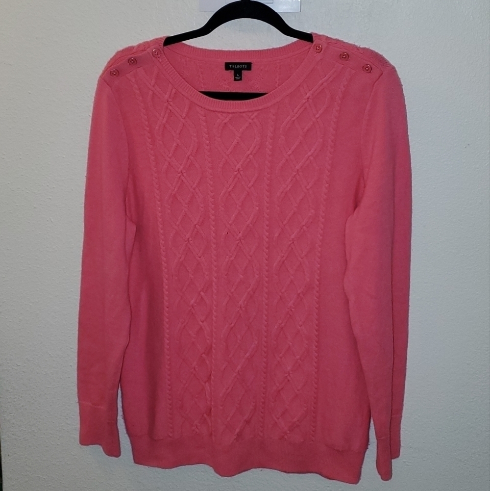 Talbots Size Lg cable knit sweater